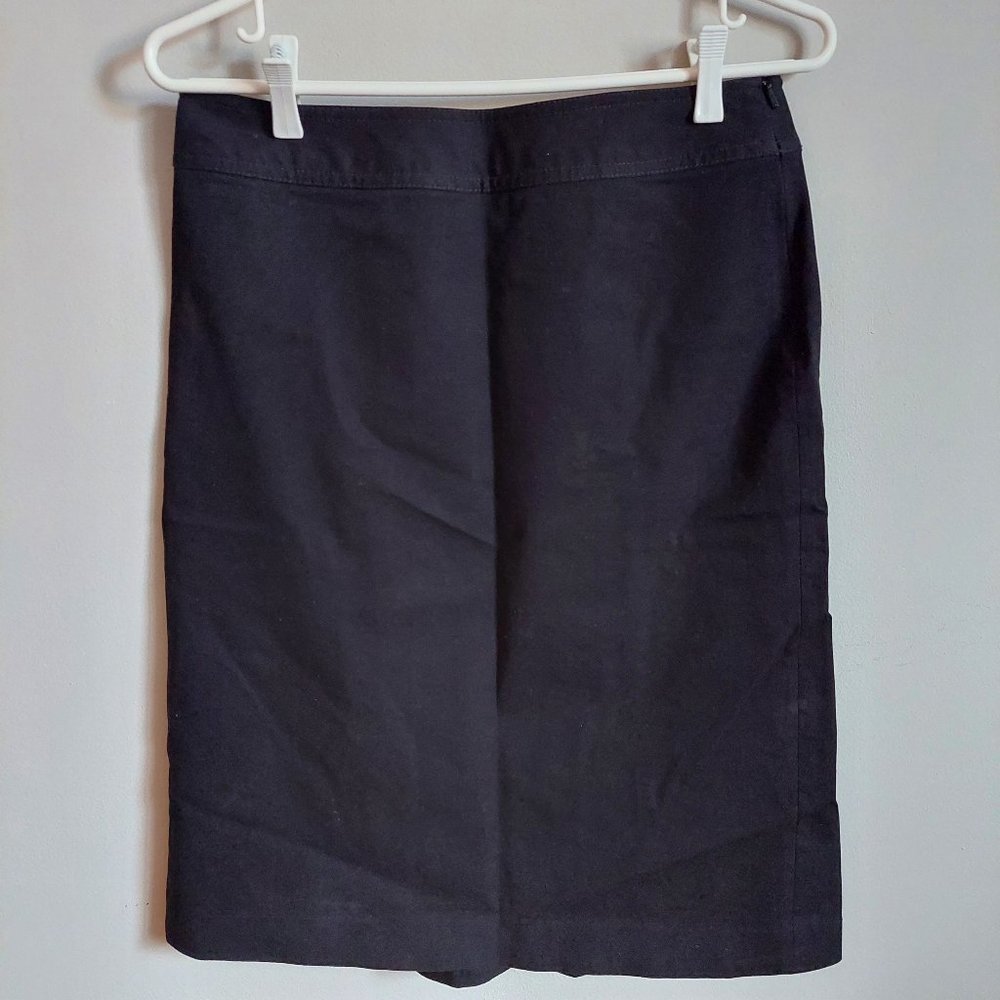 Gap Size 6 Stretch Cotton Pencil Skirt Black